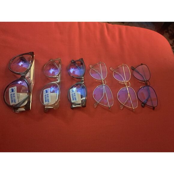 LOT #2 Planet Earth Blue Light Blocking eyewear computer Protection inc 6 pairs - Picture 1 of 11